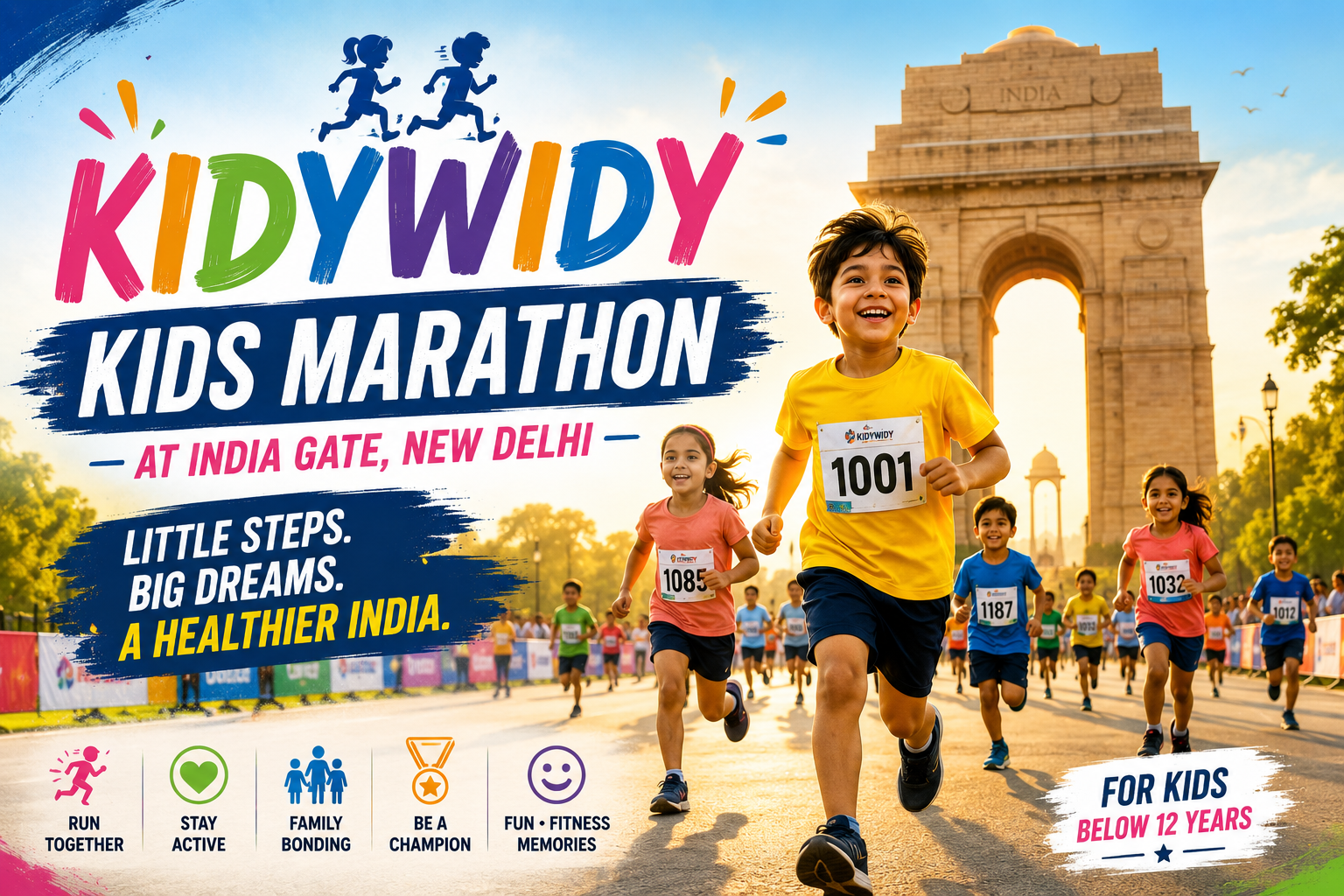 KidyWidy Kids Marathon - India Gate, New Delhi